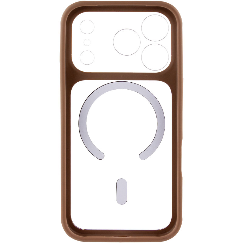 Фото Чехол TPU+PC GETMAN Moon Clear with Magnetic Safe для Apple iPhone 17 Pro Max (6.9") (Brown) в магазине vchehle.ua