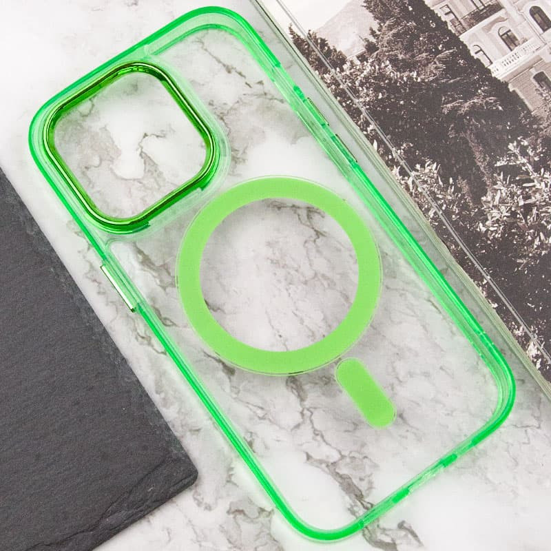 Купить Чехол TPU Iris with Magnetic Fit для Apple iPhone 13 Pro Max (6.7") (Салатовый) на vchehle.ua