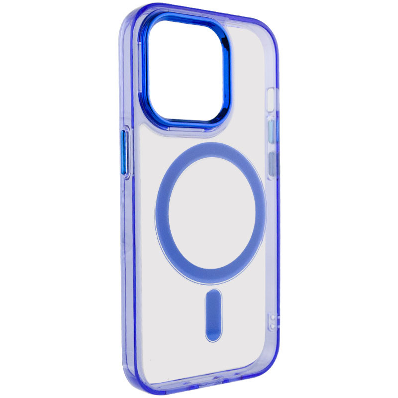 Фото Чехол TPU Iris with Magnetic Fit для Apple iPhone 13 Pro Max (6.7") (Синий) на vchehle.ua