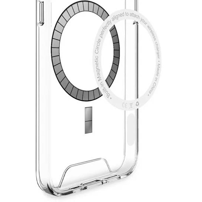 Фото Чехол TPU Space Case with Magnetic Fit для Samsung Galaxy S24 Ultra (Прозрачный) на vchehle.ua
