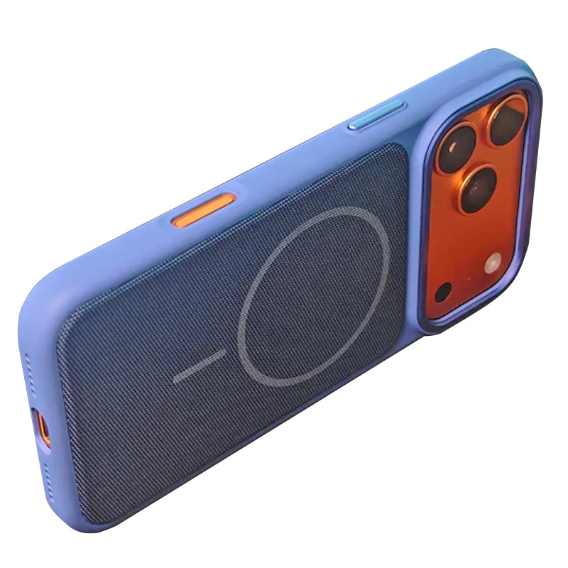 Фото Чехол PC Textile Hybrid with Magnetic Fit для Apple iPhone 17 Pro (6.3") (Blue) в магазине vchehle.ua