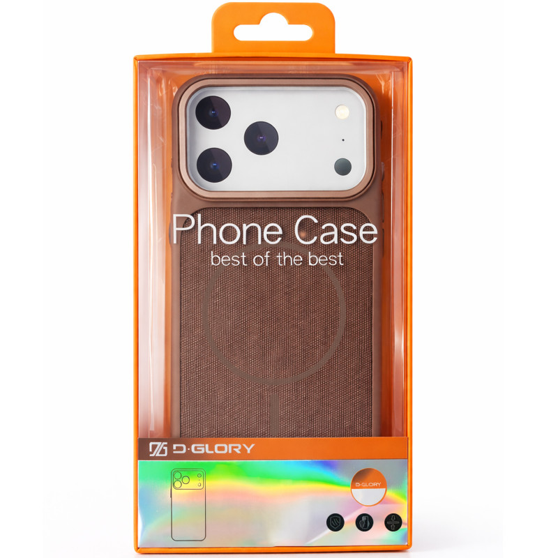 Фото Чехол PC Textile Hybrid with Magnetic Fit для Apple iPhone 17 Pro (6.3") (Desert Gold) на vchehle.ua