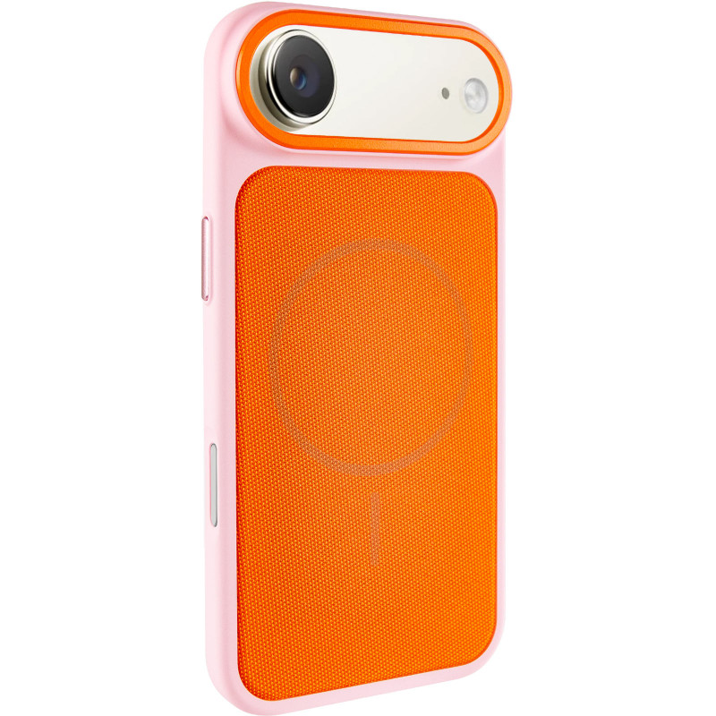 Чехол PC Textile Hybrid with Magnetic Fit для Apple iPhone 17 Air (6.5") (Pink / Orange)