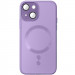 Чехол TPU+Glass Sapphire Midnight with Magnetic Fit для Apple iPhone 15 (6.1") (Сиреневый / Lilac)