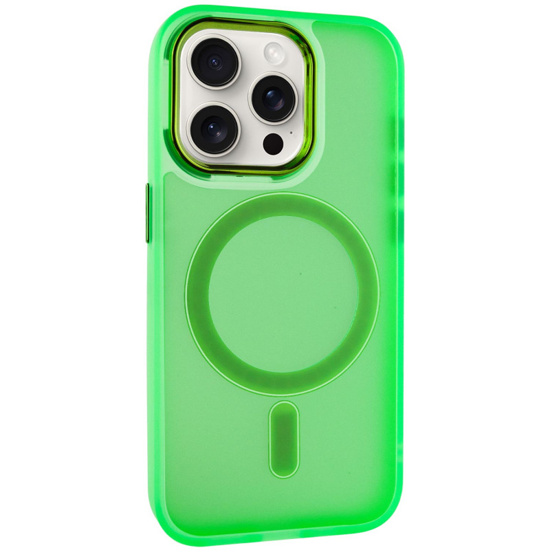Чохол TPU+PC Lily with Magnetic safe на Apple iPhone 13 Pro Max (6.7") (Neon Green)
