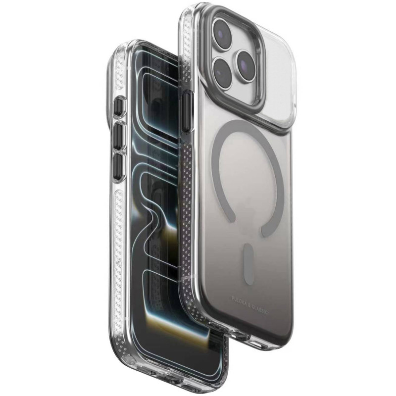 Чехол TPU+PC Puloka Resplendent with Magnetic Fit для Apple iPhone 15 Pro Max (6.7") (Dark Grey)