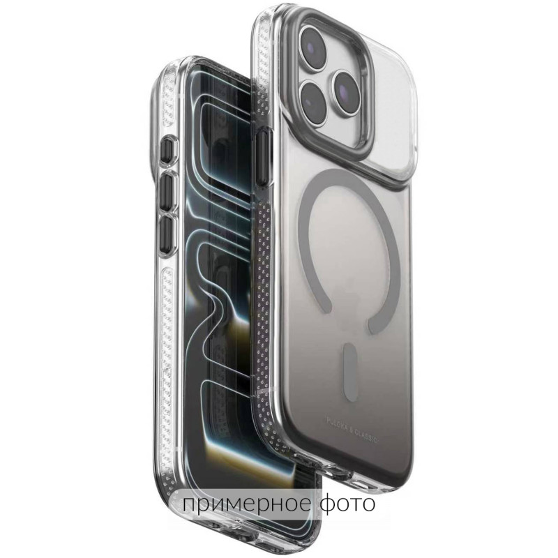 Чохол TPU+PC Puloka Resplendent with Magnetic Fit для Apple iPhone 16 (6.1") (Dark Grey)