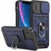 Ударопрочный чехол Ummi Camshield Serge Ring для Apple iPhone XS Max (6.5") (Синий / Navy)