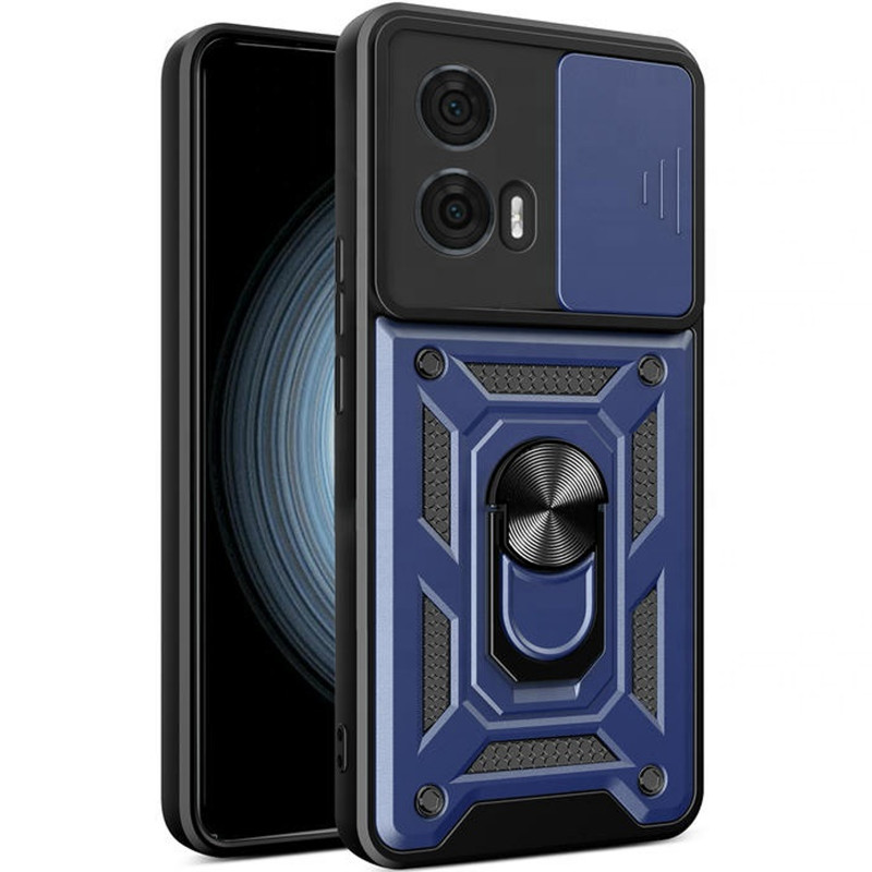 Ударопрочный чехол Ummi Camshield Serge Ring для Motorola Edge 50 Fusion (Синий / Navy)