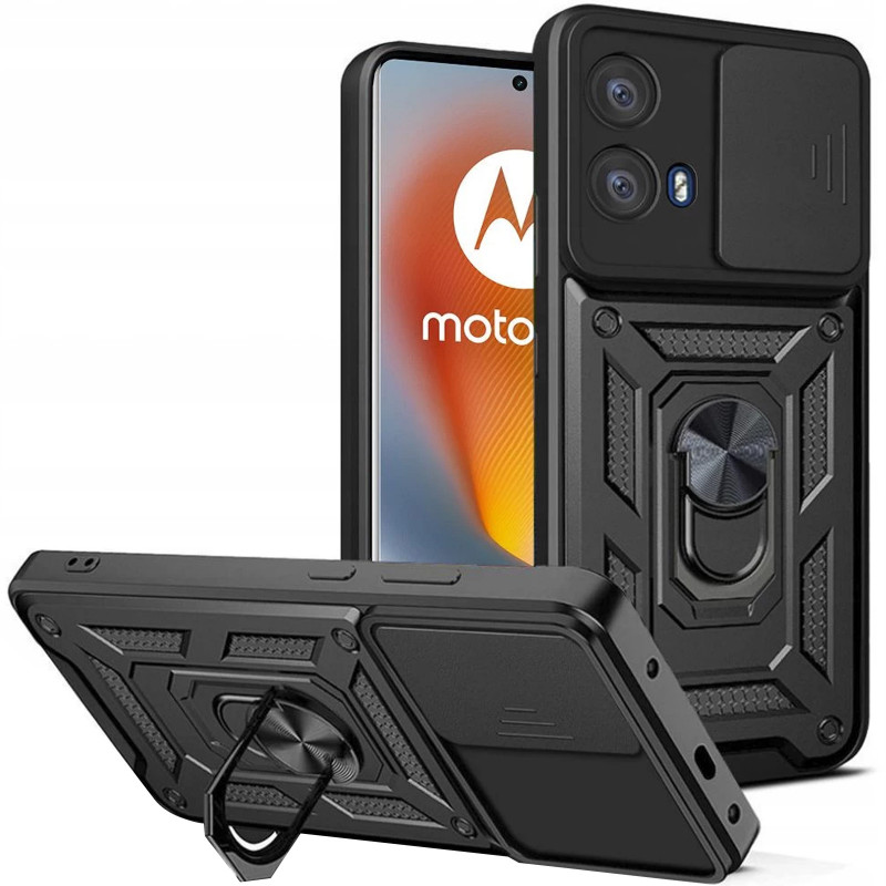 Ударопрочный чехол Ummi Camshield Serge Ring для Motorola Edge 50 Fusion (Черный / Black)