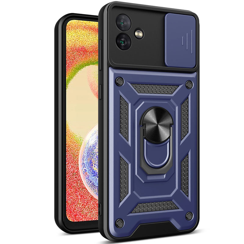 Ударопрочный чехол Ummi Camshield Serge Ring для Samsung Galaxy A04e (Синий / Navy)
