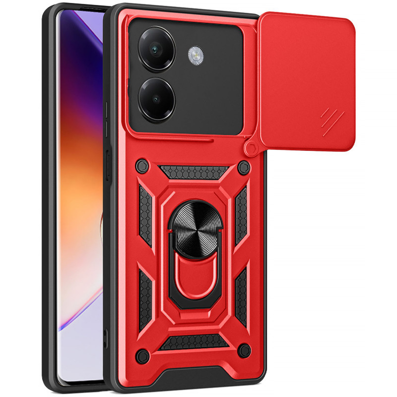 Удароміцний чохол Ummi Camshield Serge Ring на Xiaomi Poco M7 Pro 5G (Червоний)