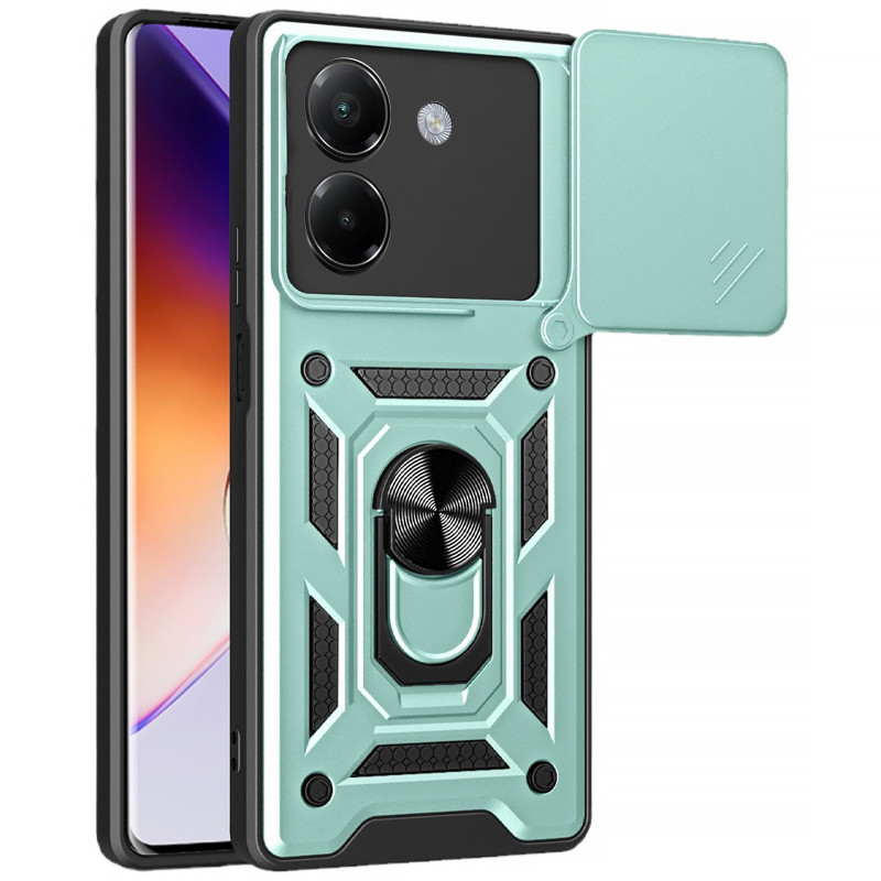 Удароміцний чохол Ummi Camshield Serge Ring на Xiaomi Poco M7 Pro 5G (Зелений)