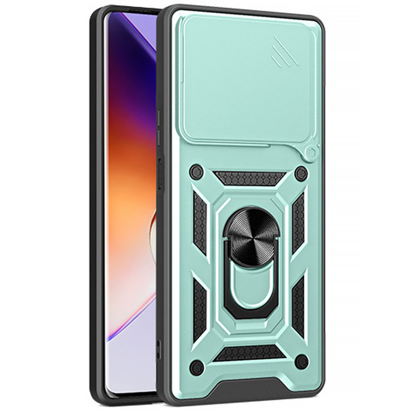 Фото Удароміцний чохол Ummi Camshield Serge Ring на Xiaomi Poco M7 Pro 5G (Зелений) на vchehle.ua