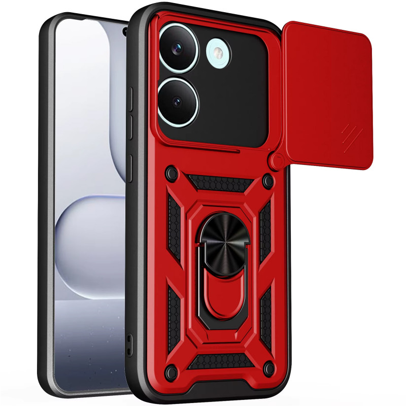 Ударопрочный чехол Ummi Camshield Serge Ring для Xiaomi Poco X8 Pro (Красный / Red)