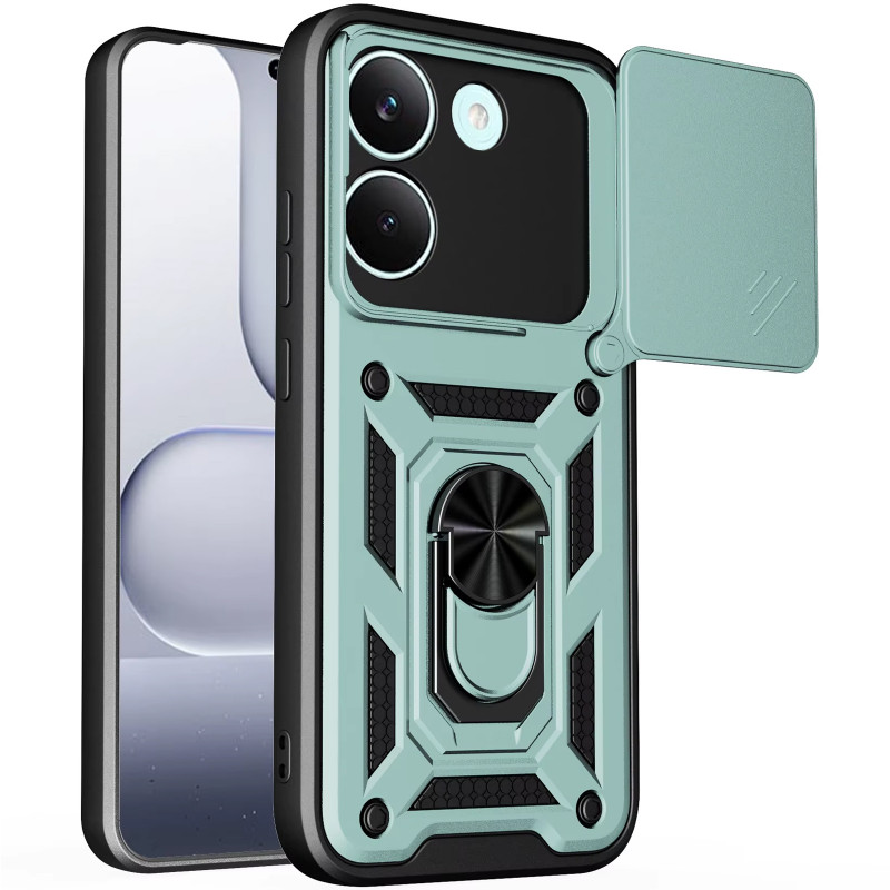 Ударопрочный чехол Ummi Camshield Serge Ring для Xiaomi Poco X8 Pro (Зеленый / Green)