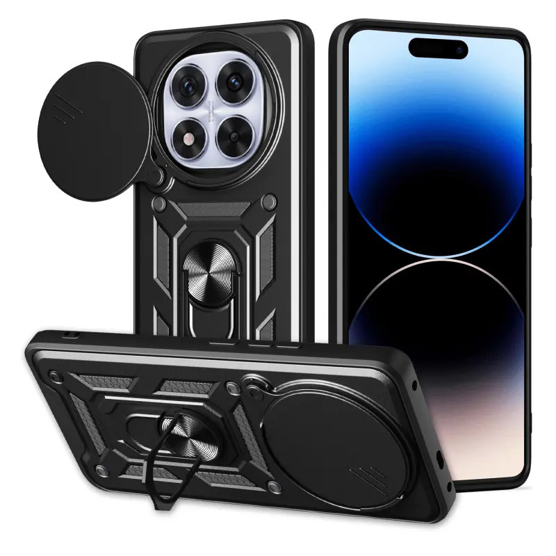 Фото Удароміцний чохол Ummi Camshield Serge Ring на Xiaomi Redmi Note 15 Pro 4G (Чорний / Black) на vchehle.ua