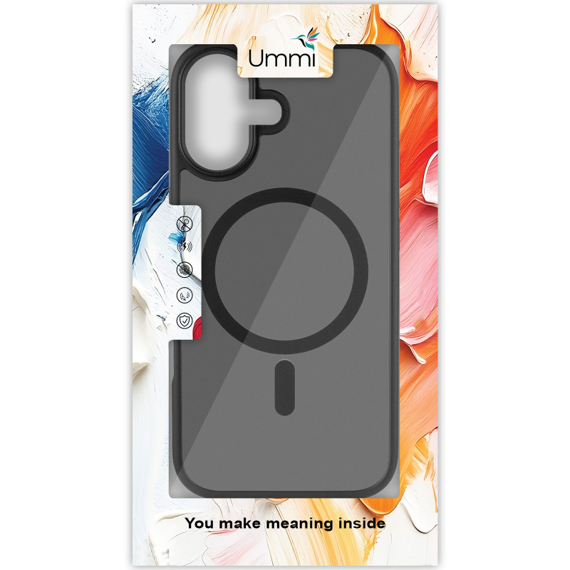 Заказать Чехол Ummi Colorful with Magnetic Fit для Apple iPhone 16e / 17e (6.1") (Черный / Black) на vchehle.ua