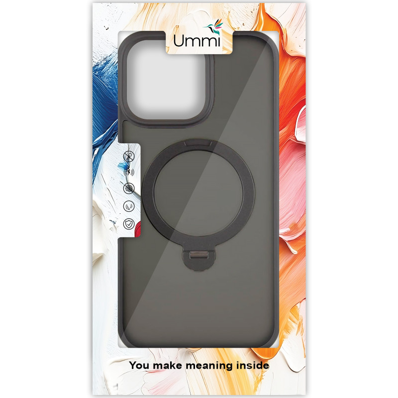 Замовити Чохол Ummi Colorful with Magnetic Fit HQ Ring на Apple iPhone 15 Pro (6.1") (Black) на vchehle.ua