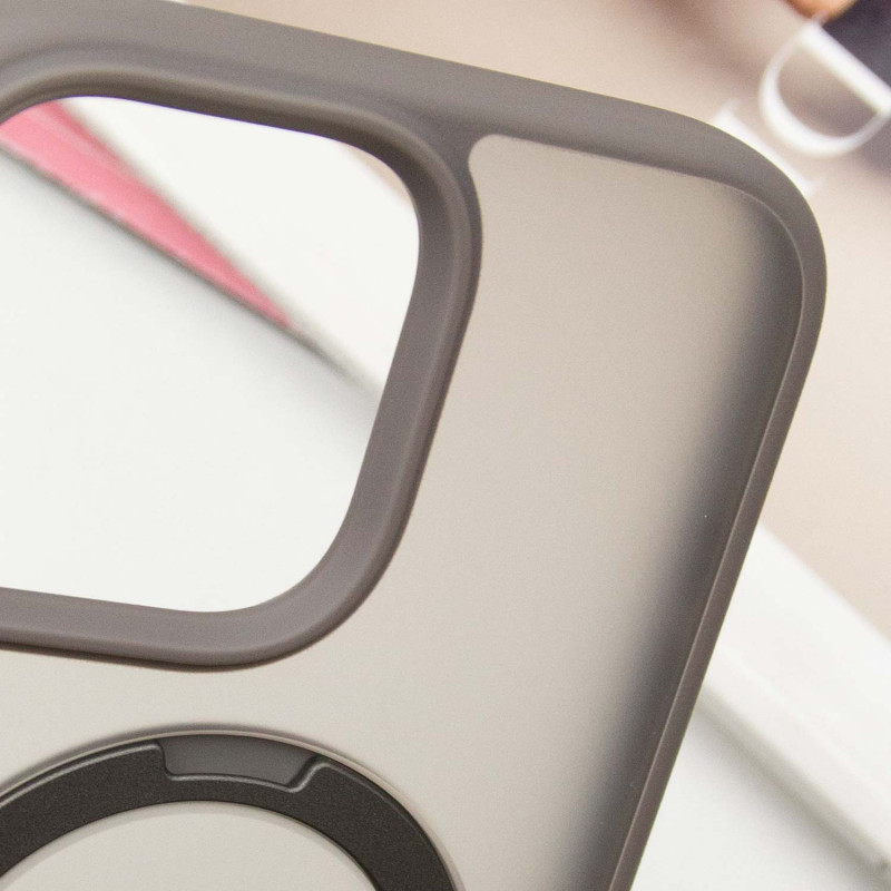 Замовити Чохол Ummi Colorful with Magnetic Fit HQ Ring на Apple iPhone 15 Pro (6.1") (Grey) на vchehle.ua