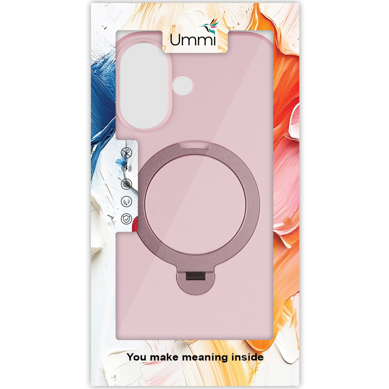 Купить Чехол Ummi Colorful with Magnetic Fit HQ Ring для Apple iPhone 17 (6.3") (Pink) на vchehle.ua