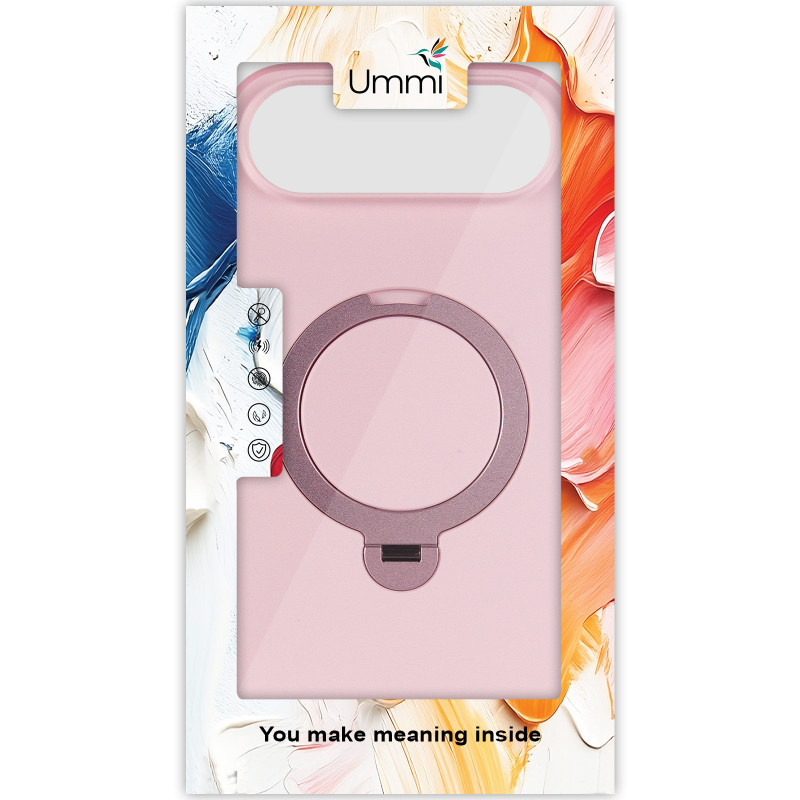 Фото Чехол Ummi Colorful with Magnetic Fit HQ Ring для Apple iPhone 17 Air (6.5") (Pink) в магазине vchehle.ua
