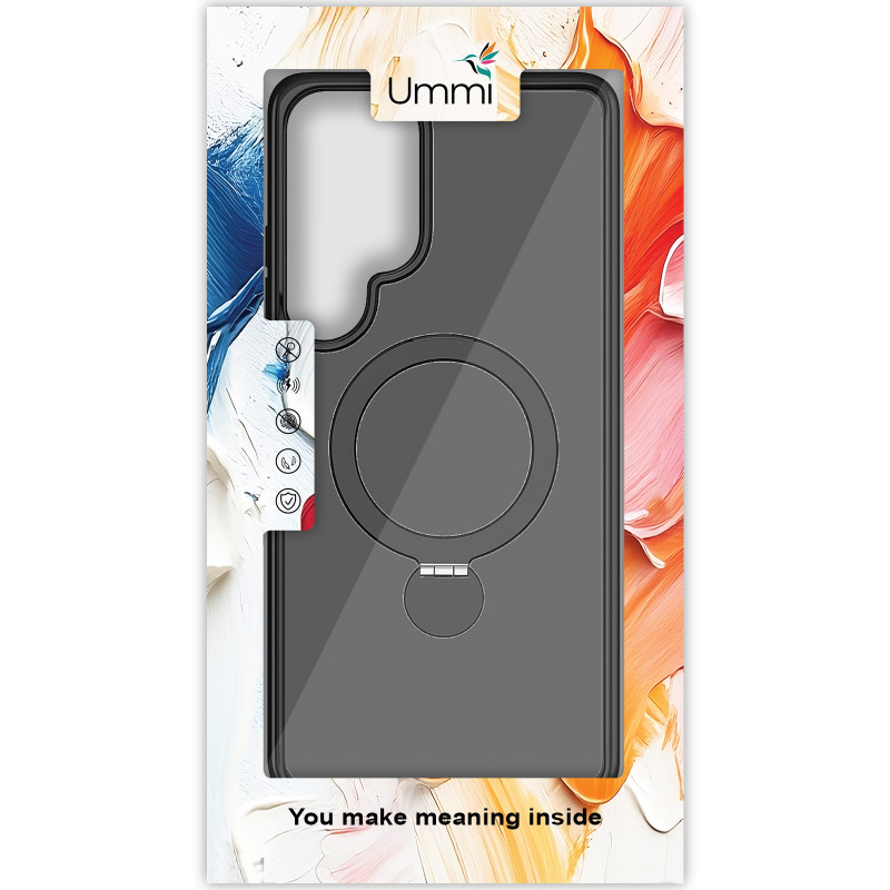 Фото Чохол Ummi Colorful with Magnetic Fit HQ Ring на Samsung Galaxy S26 Ultra (Black) в маназині vchehle.ua