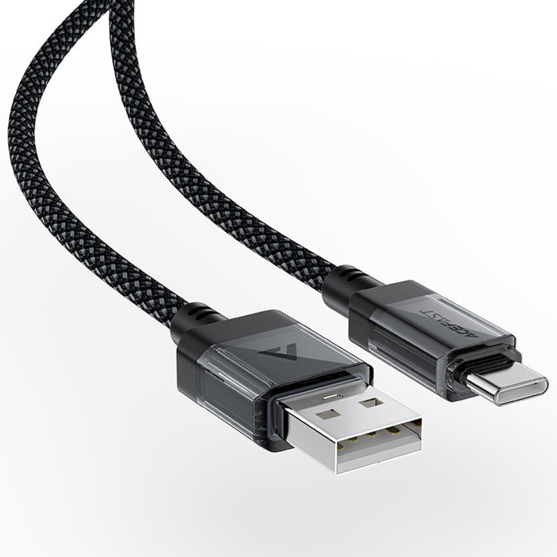 Фото Дата кабель Acefast C12-04 USB to Type-C 3A (1.2m) (Black) в магазине vchehle.ua