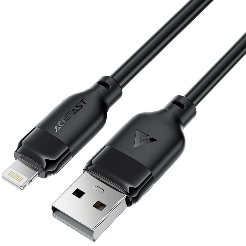 Фото Дата кабель Acefast C16-02 USB to Lightning 2.4A (1.2m) (Black) в магазине vchehle.ua