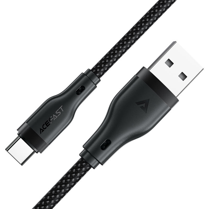 Фото Дата кабель Acefast C8-04 USB-Type-C 3A (1.2m) (Black) в маназині vchehle.ua