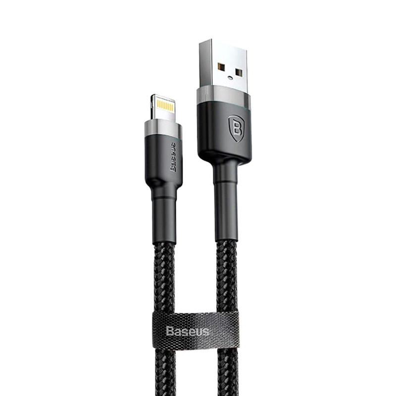 Дата кабель Baseus Cafule USB to Lightning 1.5A (2m) (CALKLF-C) (Серый / Черный)