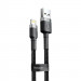 Дата кабель Baseus Cafule USB to Lightning 1.5A (2m) (CALKLF-C) (Серый / Черный)