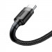 Фото Дата кабель Baseus Cafule USB to Type-C Cable 3A (0.5m) (CATKLF-A) (Сірий / Чорний) на vchehle.ua