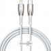 Дата кабель Baseus Glimmer Series Fast Charging Data Cable Type-C to Lightning 20W 1m (CADH000001) (White)