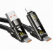 Купити Дата кабель Hoco U143 Joy 4in1 USB для освітлення/Type-C для Type-C 240W (1.2m) (Black) на vchehle.ua