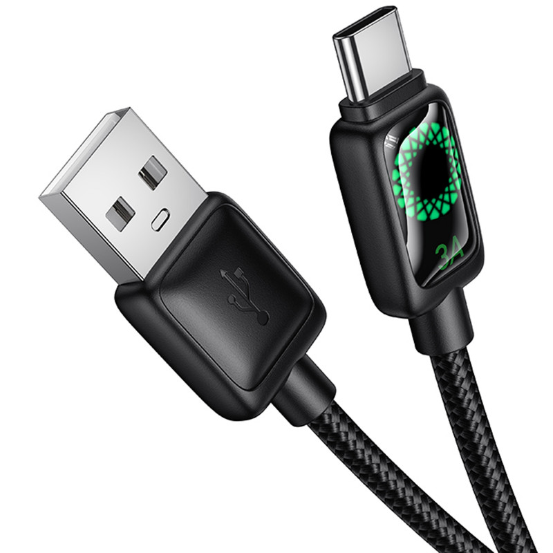 Фото Дата кабель Hoco U146 Mundo USB to Type-C 36W (1.2m) (Black) в магазине vchehle.ua