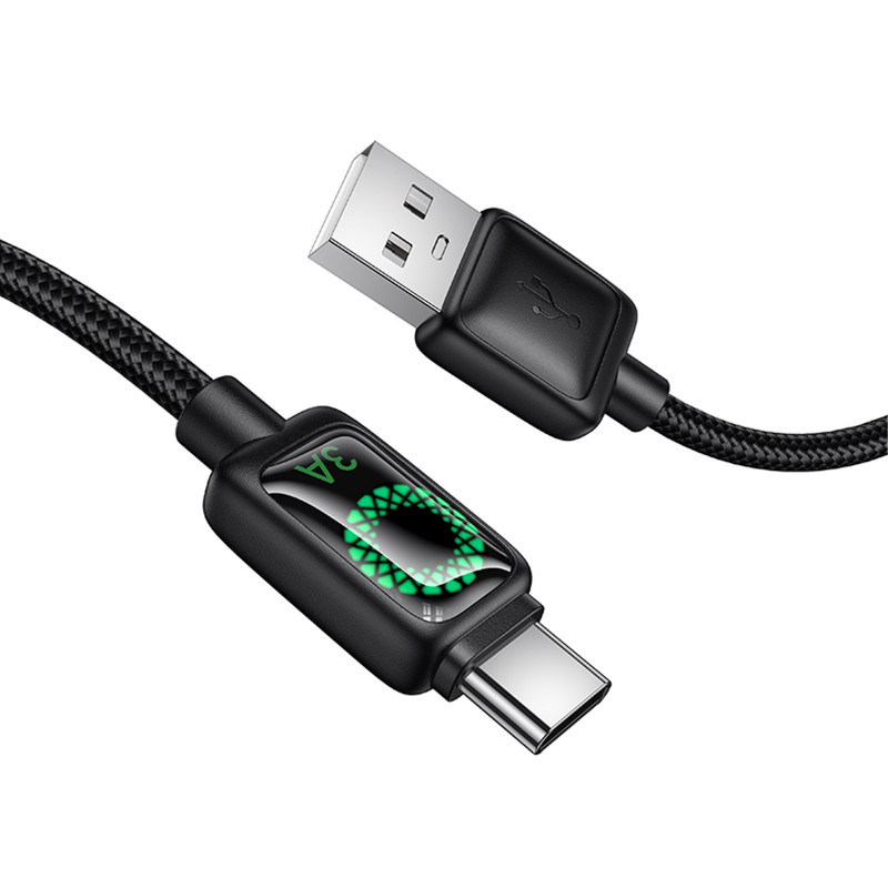 Дата кабель Hoco U146 Mundo USB to Type-C 36W (1.2m) (Black) в магазине vchehle.ua