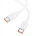 Дата кабель Hoco X115 Surpass Type-C to Type-C 240W (1m) (White) в магазине vchehle.ua