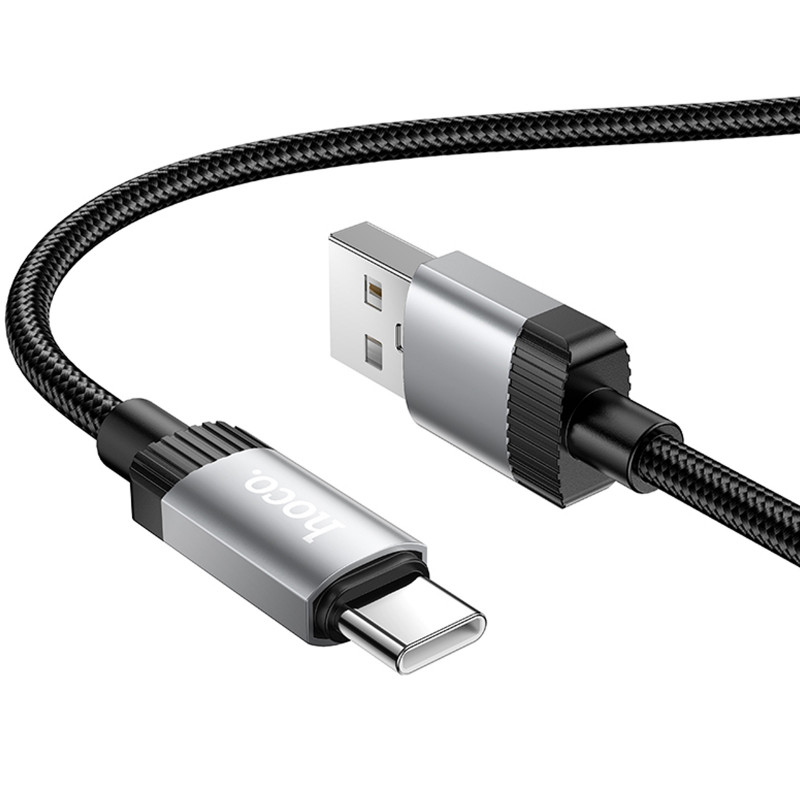 Фото Дата кабель Hoco X117 Star USB to Type-C 3A (1m) (Black) на vchehle.ua