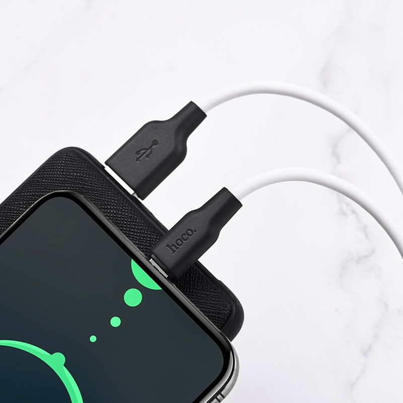 Фото Дата кабель Hoco X21 Plus Silicone Type-C Cable (2m) (Чорний / Білий) на vchehle.ua