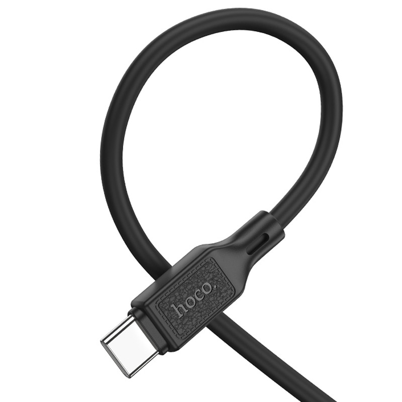 Фото Дата кабель Hoco X90 Cool silicone Type-C to Type-C 60W (1m) (Black) в магазине vchehle.ua