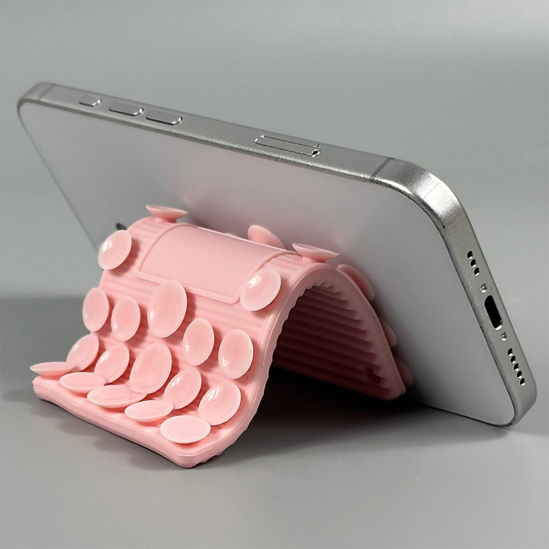 Фото Держатель-присоска для телефона Sticker Hold Silicone 100*60 мм (Pink) на vchehle.ua