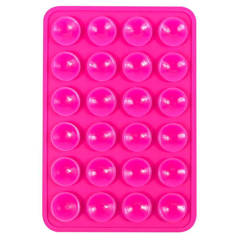 Тримач-присоска для телефону Sticker Side Silicone 3М 80*55 мм (Barbie Pink)