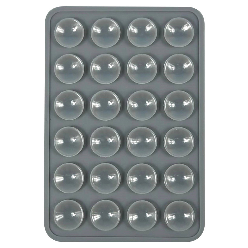 Тримач-присоска для телефону Sticker Side Silicone 3М 80*55 мм (Dark Gray)