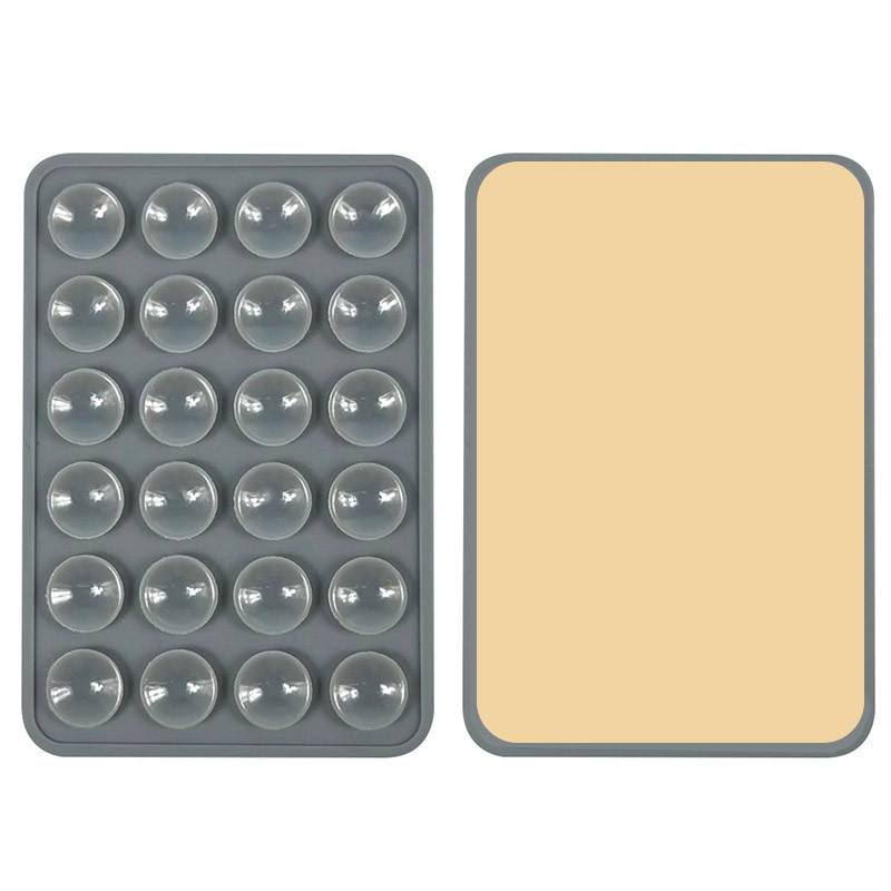Фото Тримач-присоска для телефону Sticker Side Silicone 3М 80*55 мм (Dark Gray) на vchehle.ua