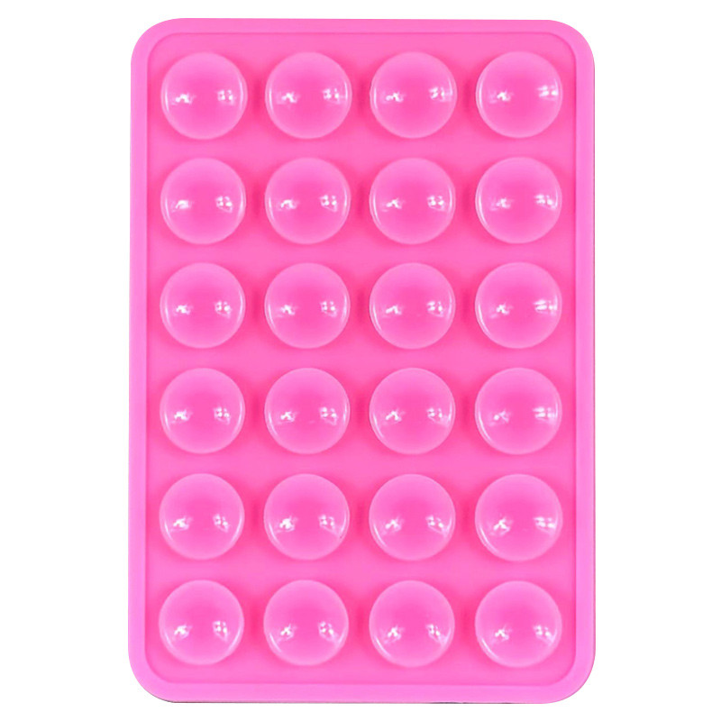 Тримач-присоска для телефону Sticker Side Silicone 3М 80*55 мм (Pink)