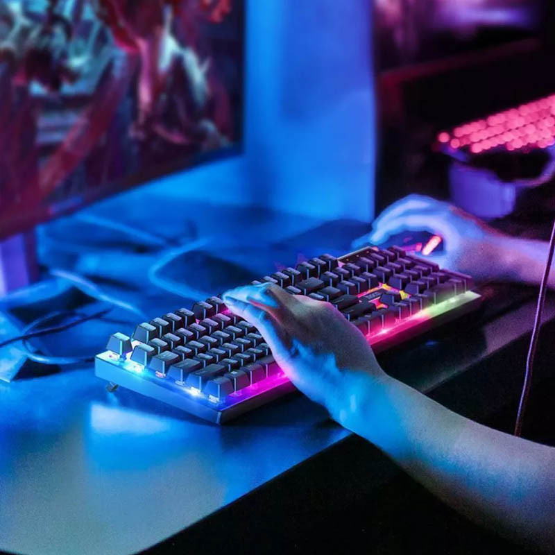 Купить Клавиатура + мышь проводная Hoco GM18 Luminous (Black) на vchehle.ua