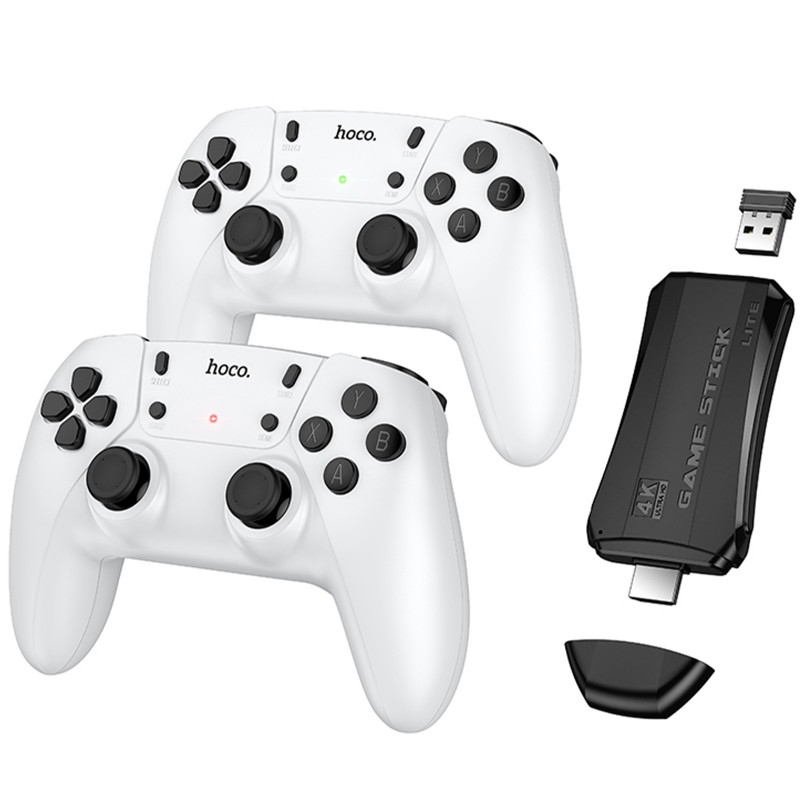 Игровая приставка Hoco GA31 + два беспроводных геймпада for PC (White)