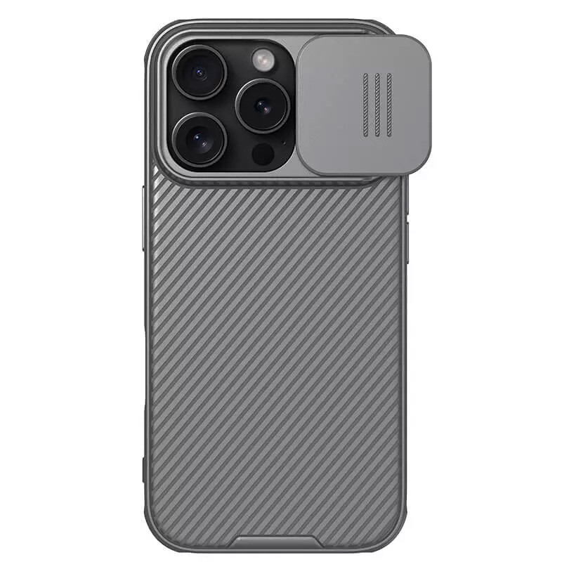 Карбоновая накладка Nillkin CamShield Pro для Apple iPhone 16 Pro (6.3") (Titanium Gray)