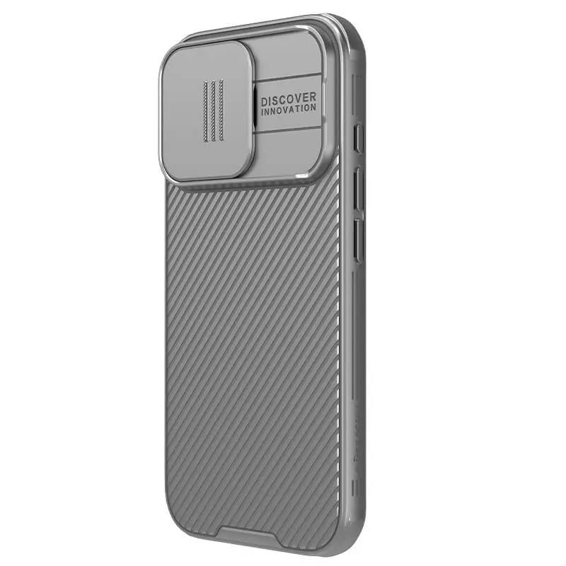 Фото Карбоновая накладка Nillkin CamShield Pro для Apple iPhone 16 Pro (6.3") (Titanium Gray) на vchehle.ua